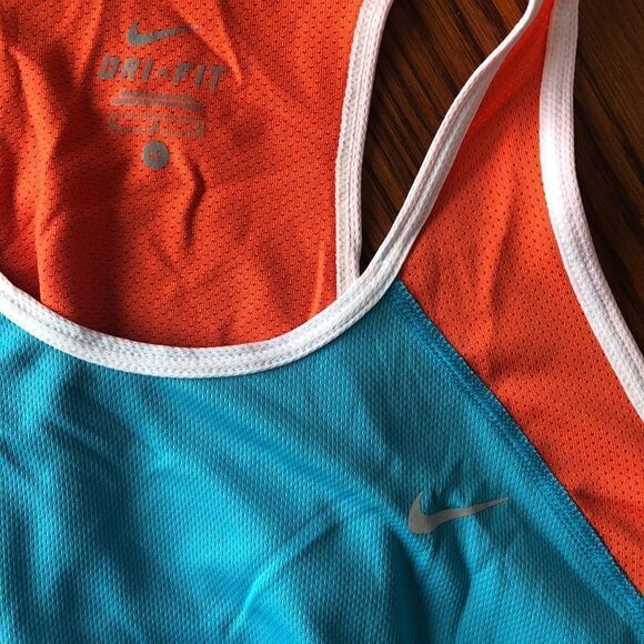 Nike DriFit Blue and Orange Tank M - Picture 2 of 4